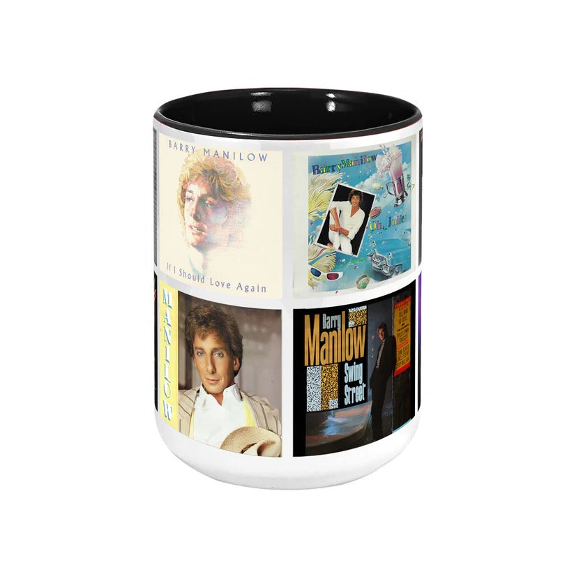 Retro Barry Manilow Album Covers Accent Mug Gift for Music Lovers GradoCreations