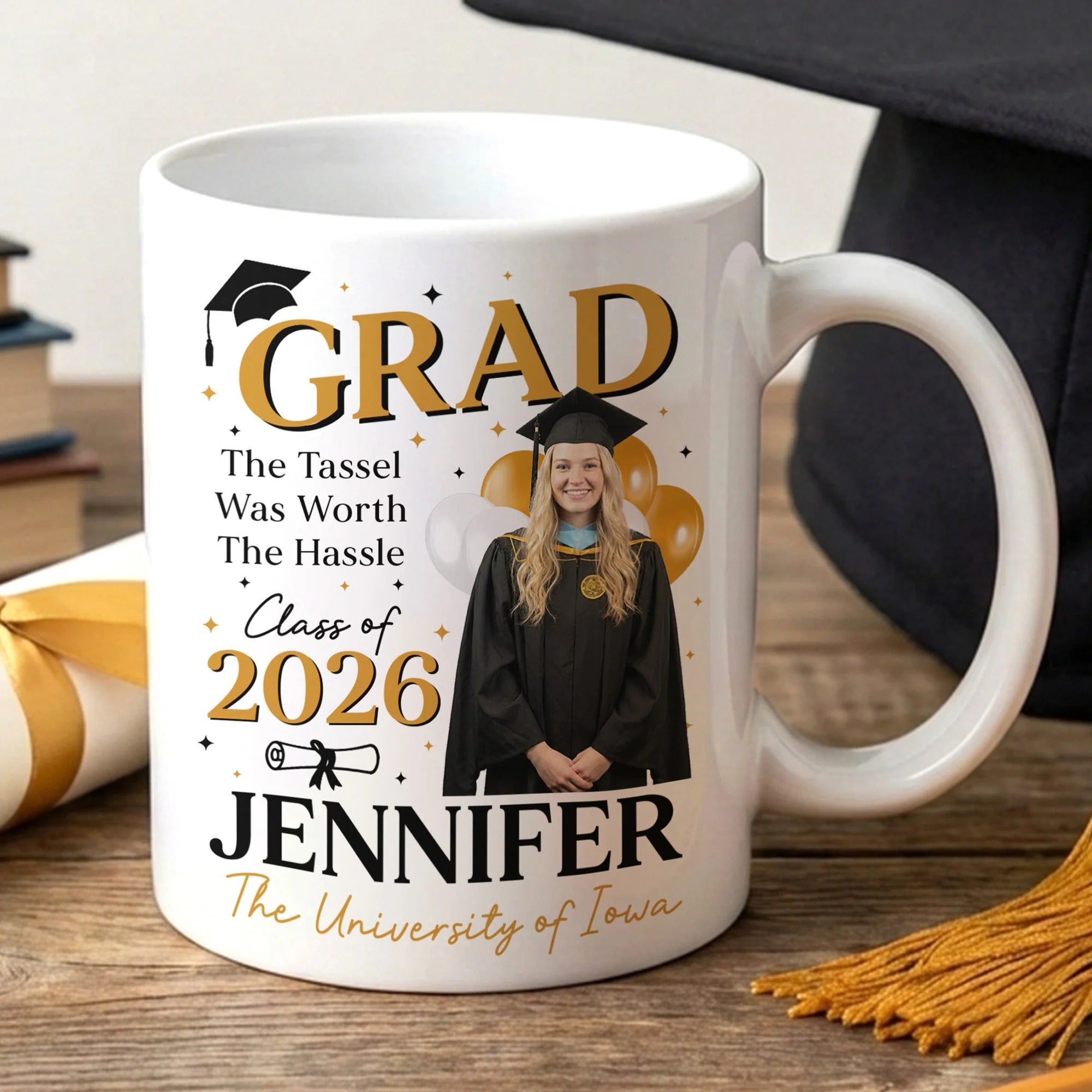 Personalized Graduation Coffee Mug Custom Class of 2026 Gift GradoCreations
