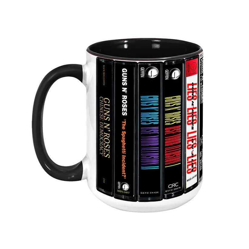 Guns N Roses Cassette Collection Ceramic Accent Mug Gift GradoCreations