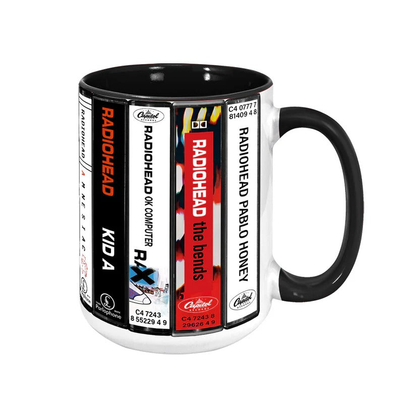 Retro Radiohead Cassette Accent Mug Unique Gift for Music Lovers GradoCreations