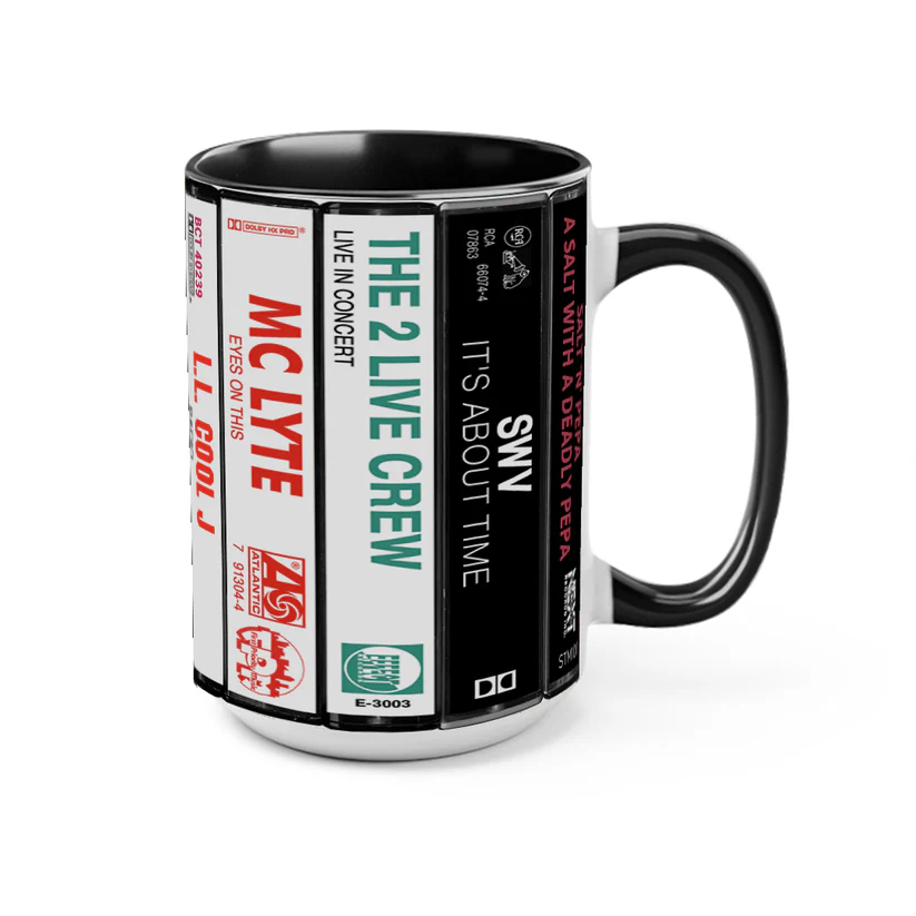 Retro Hip Hop Tapes Accent Mug Ceramic Drinkware Gift GradoCreations