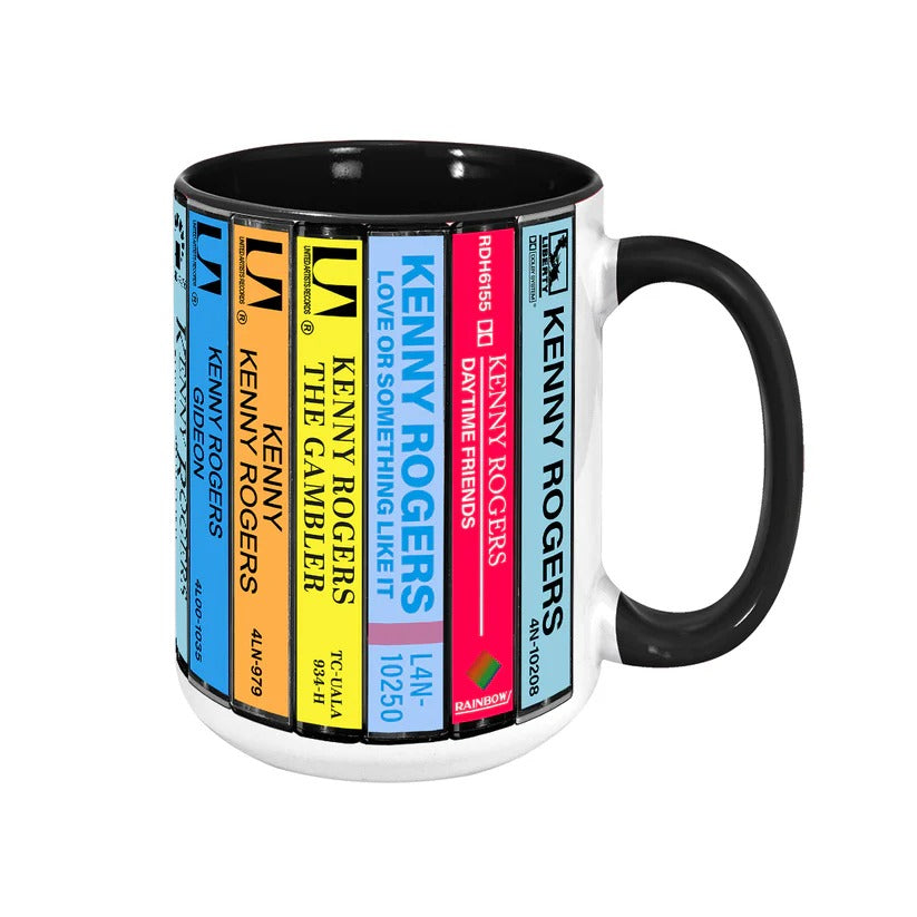 Kenny Rogers Cassette Collection Ceramic Accent Mug GradoCreations