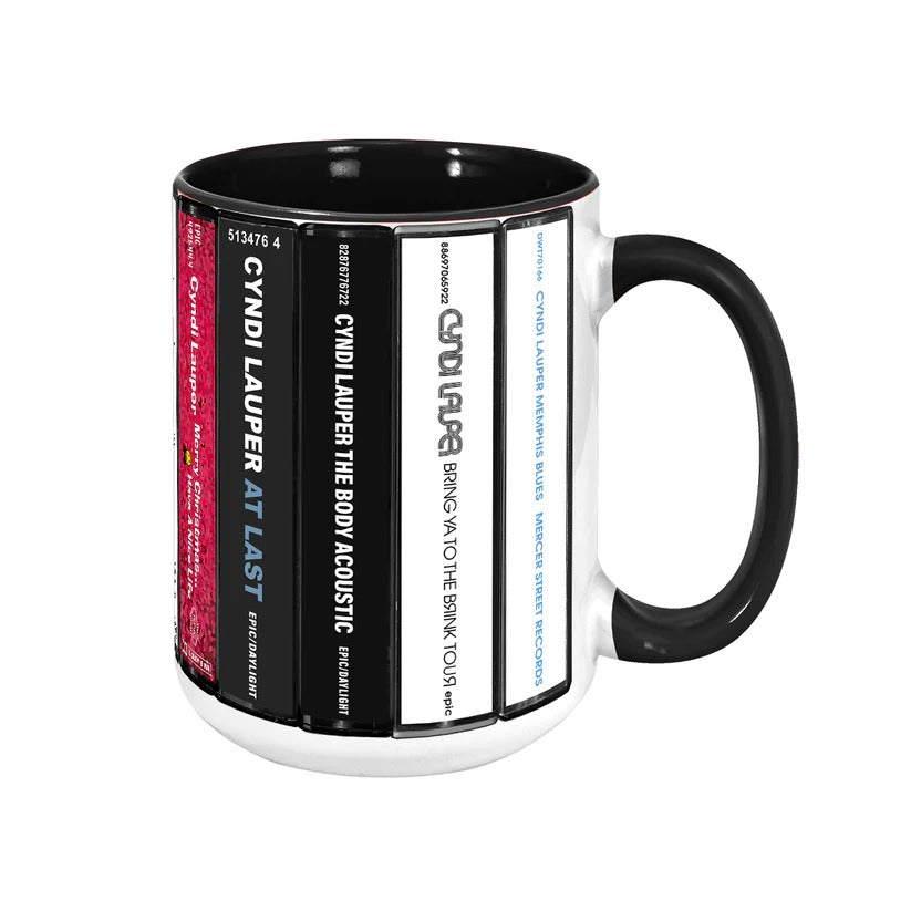 Cyndi Lauper Cassette Accent Mug Retro Drinkware Gift GradoCreations
