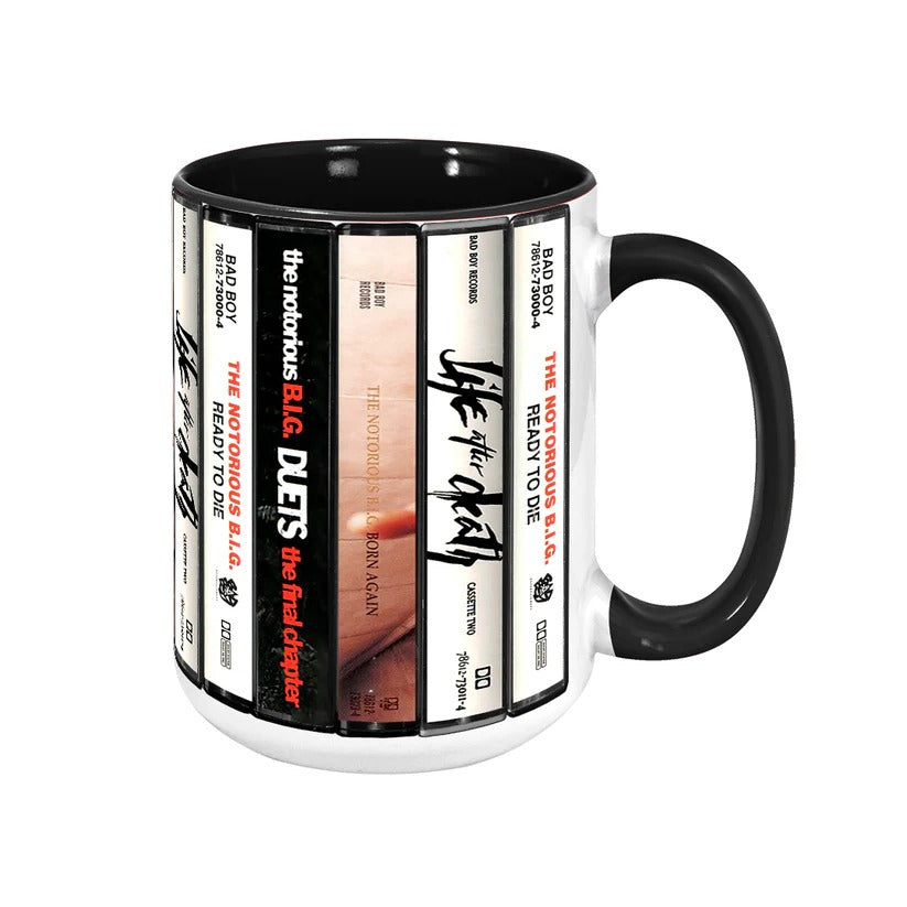 Retro Accent Mug featuring Notorious B.I.G. Albums | Ceramic Drinkware GradoCreations