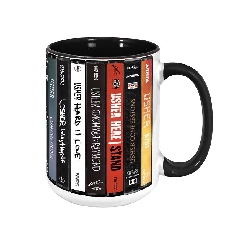 Retro Usher Albums Accent Mug Ceramic Drinkware Gift GradoCreations