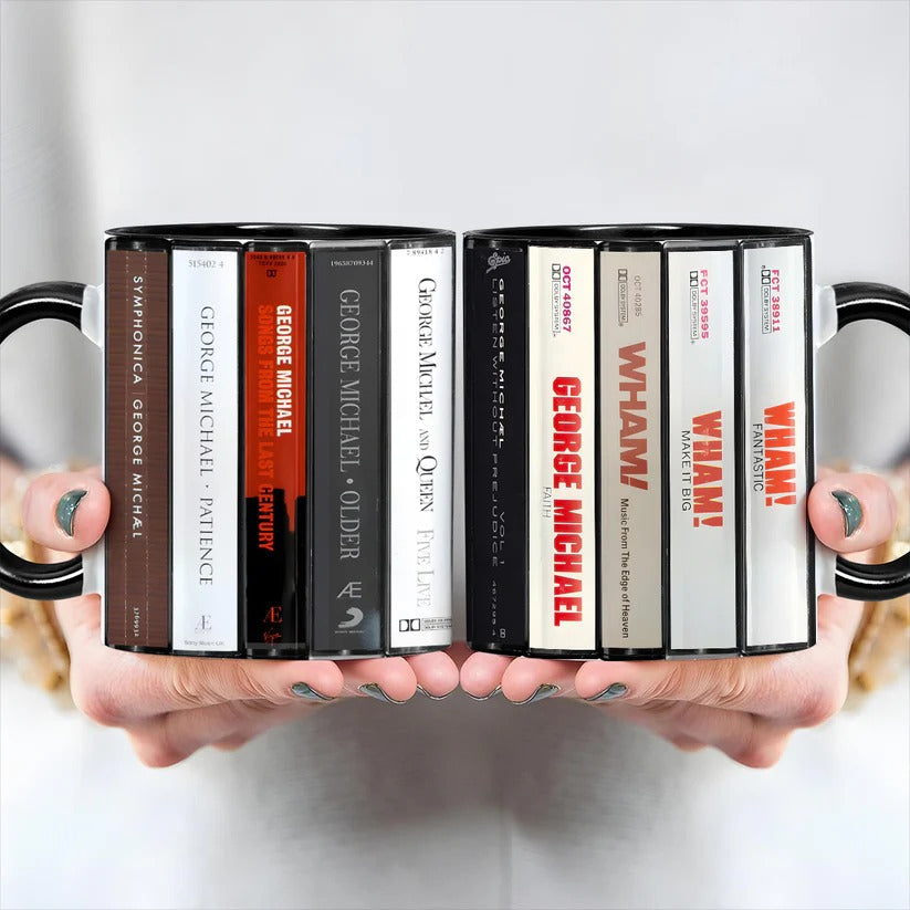 George Michael Cassette Accent Mug Retro Music Gift GradoCreations