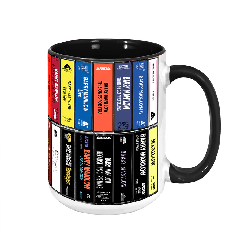 Retro Barry Manilow Cassette Accent Mug Ceramic Drinkware GradoCreations
