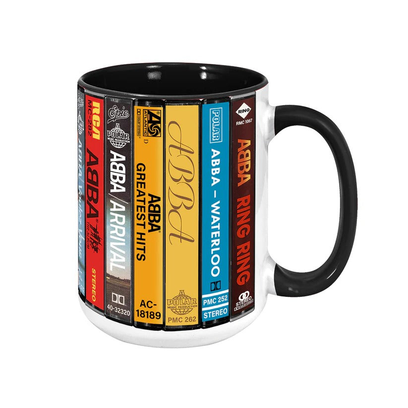 Retro ABBA Cassette Collection Ceramic Accent Mug Gift GradoCreations