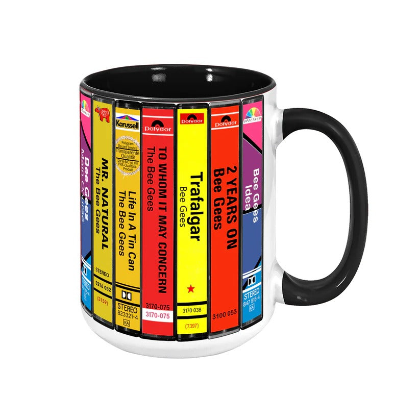 Bee Gees Cassette Collection Accent Mug Ceramic Drinkware GradoCreations