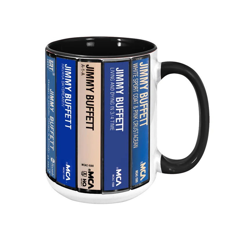 Jimmy Buffett Cassette Retro Accent Mug Gift for Music Lovers GradoCreations