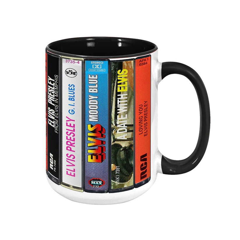 Elvis Presley Cassette Mug Retro Accent Gift for Music Lovers GradoCreations