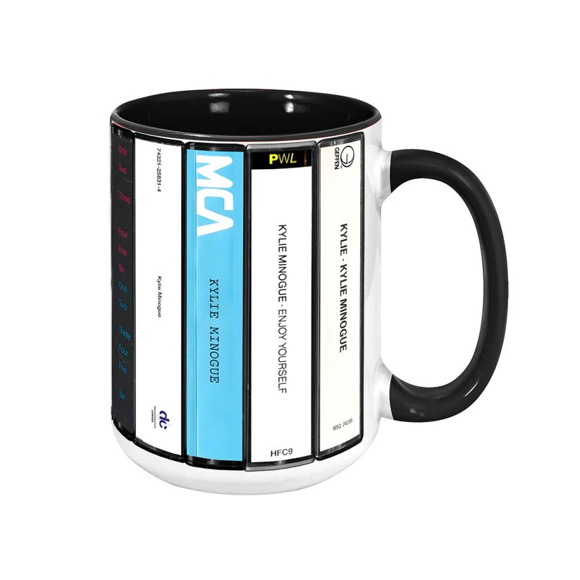 Kylie Minogue Cassette Accent Mug | Retro Music Drinkware GradoCreations