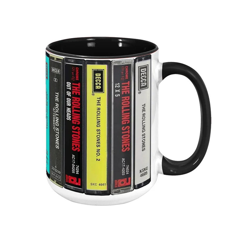 Rolling Stones Cassette Design Accent Mug Retro Gift GradoCreations