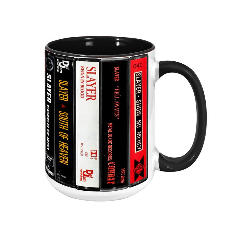Slayer Cassette Retro Accent Mug Ceramic Music Gift GradoCreations