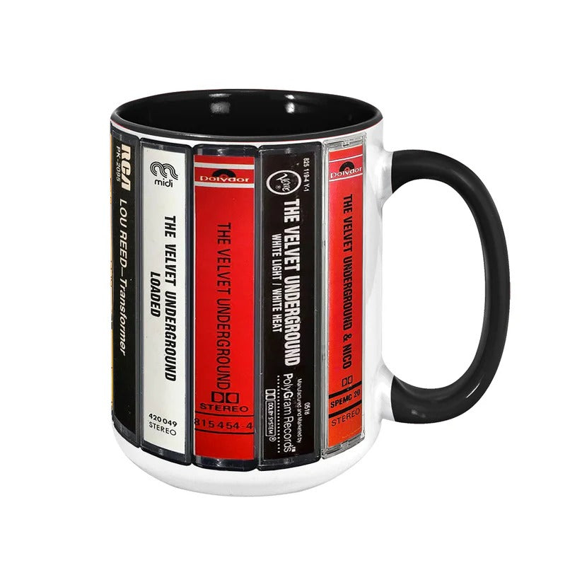 Lou Reed Cassette Retro Accent Mug for Music Lovers GradoCreations