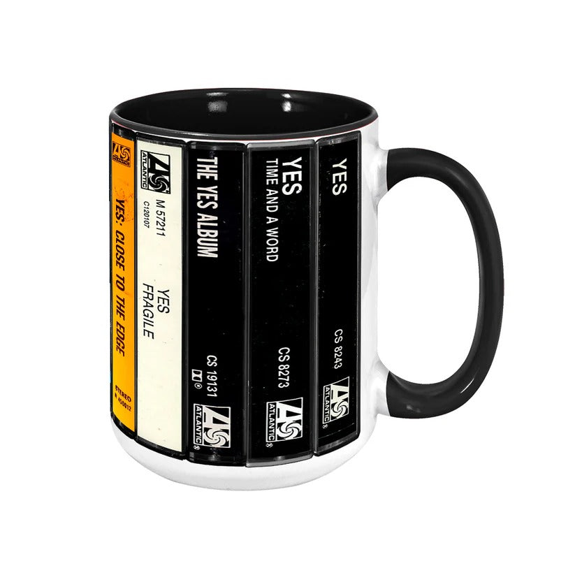 YES Albums Retro Cassette Accent Mug Ceramic Gift for Music Lovers GradoCreations