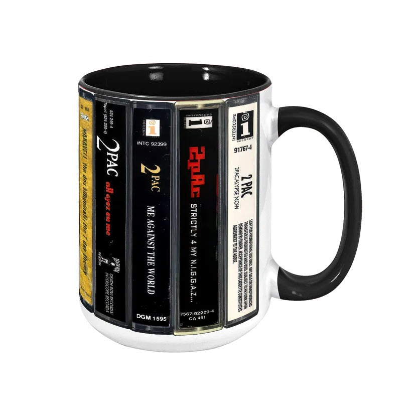 Retro Tupac Cassette Collection Accent Mug Custom Gift Idea GradoCreations