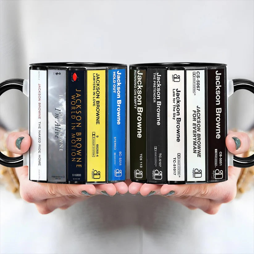 Jackson Browne Cassette Mug Retro Ceramic Drinkware Gift GradoCreations