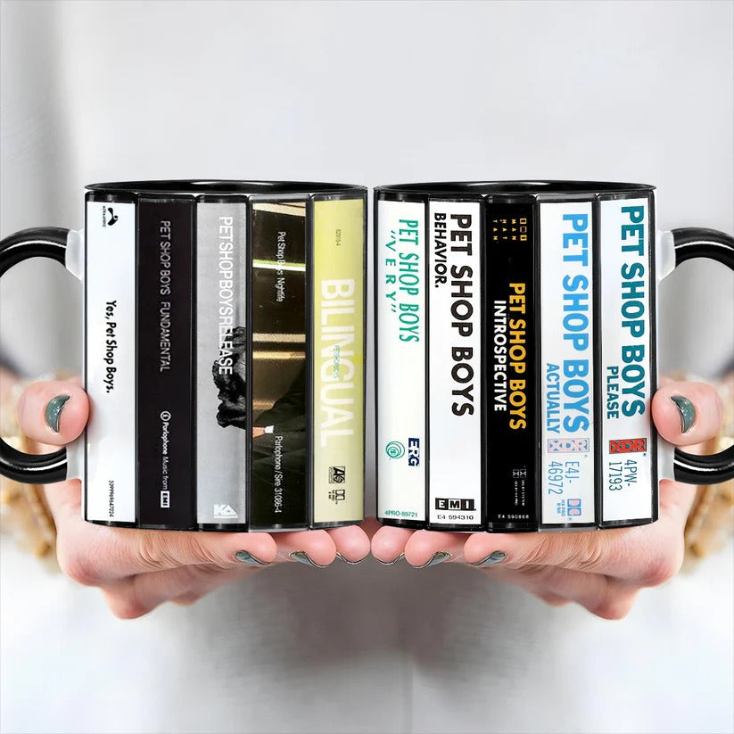 Retro Pet Shop Boys Cassette Accent Mug | Unique Music Gift GradoCreations