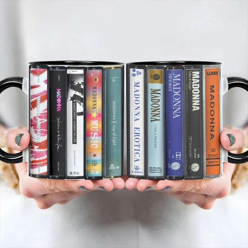 Madonna Cassette Mug Retro Drinkware for Music Lovers GradoCreations