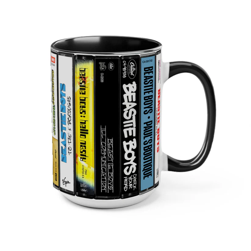 Retro Beastie Boys Cassette Accent Mug Ceramic Drinkware Gift GradoCreations