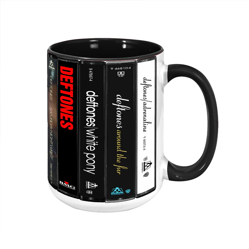 Deftones Cassette Collection Ceramic Accent Mug Gift for Music Lovers GradoCreations