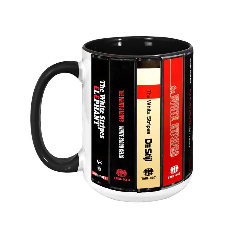 Retro The White Stripes Cassette Accent Mug Gift for Music Lovers GradoCreations