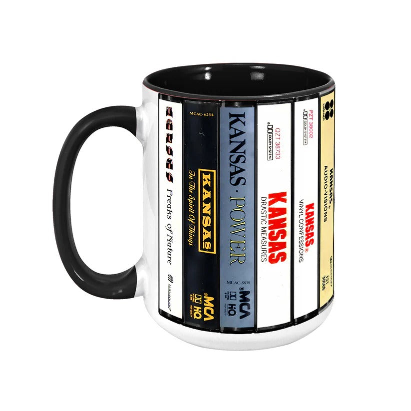 Kansas Album Cassette Collection Ceramic Accent Mug | Retro Music Gift GradoCreations