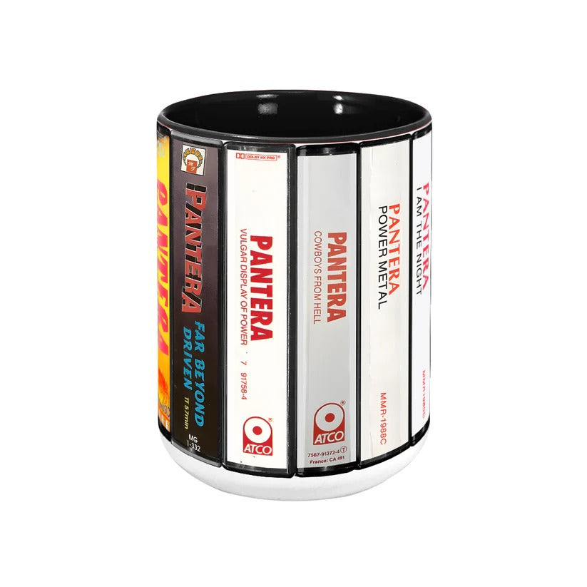 Pantera Cassette Style Accent Mug Retro Gift for Music Lovers GradoCreations