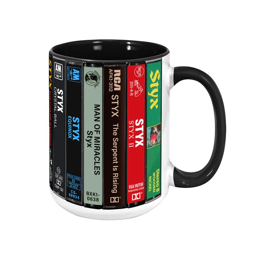 Styx Retro Cassette Collection Accent Mug for Music Lovers GradoCreations