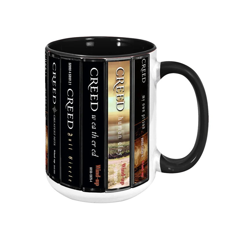 Creed Cassette Collection Accent Mug Retro Gift for Music Lovers GradoCreations
