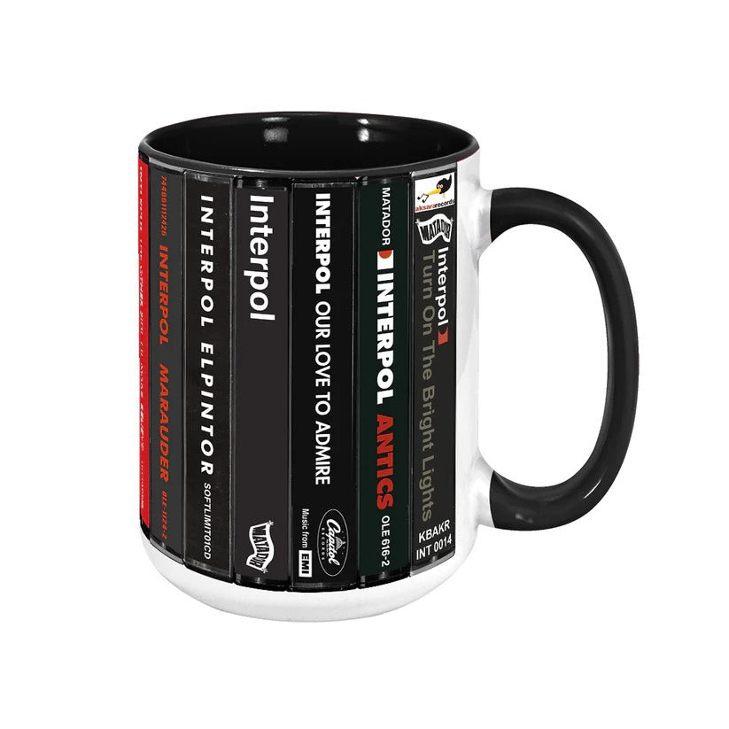 Retro Interpol Albums Cassette Accent Mug Ceramic Drinkware GradoCreations