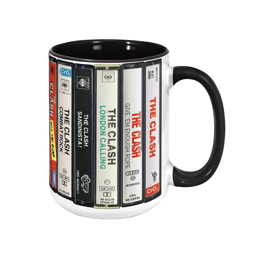 The Clash Cassette Accent Mug Ceramic Drinkware Gift for Music Lovers GradoCreations