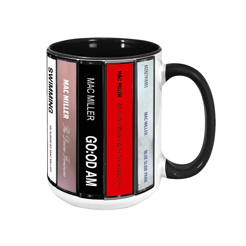 Mac Miller Cassette Collection Ceramic Accent Mug Gift for Music Lovers GradoCreations