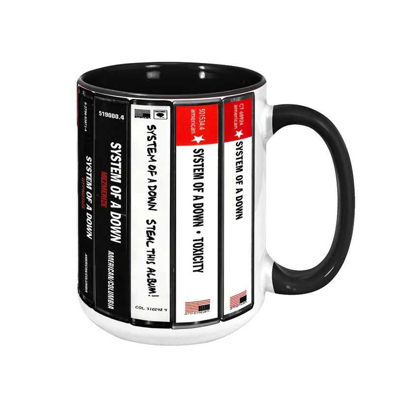 System Of A Down Cassette Collection Ceramic Accent Mug GradoCreations