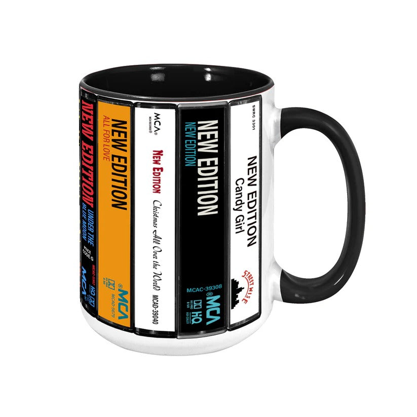 Retro New Edition Albums Accent Mug Ceramic Drinkware Gift GradoCreations