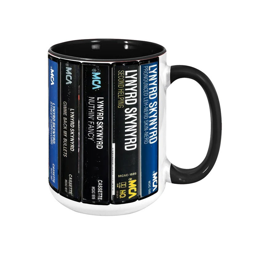 Lynyrd Skynyrd Cassette Accent Mug Retro Gift for Music Lovers GradoCreations