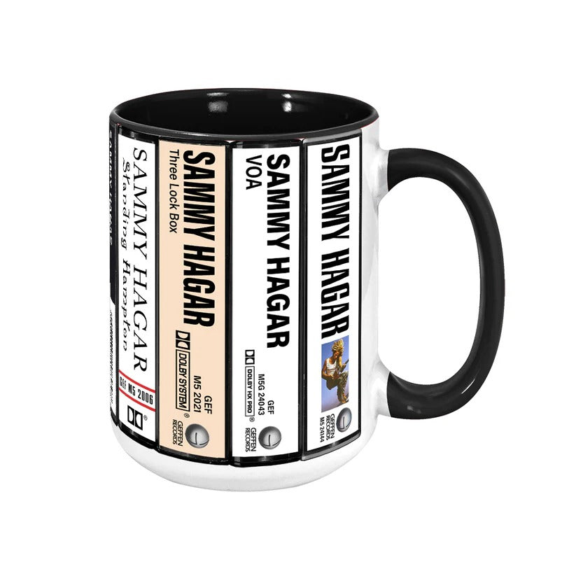 Retro Sammy Hagar Cassette Accent Mug Gift for Music Lovers GradoCreations