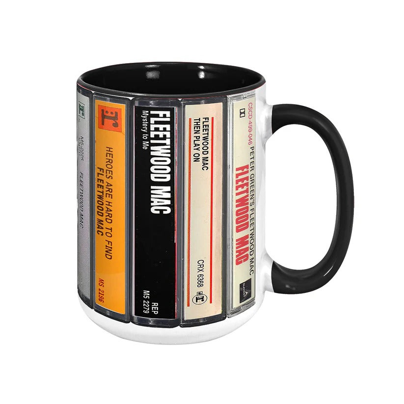 Fleetwood Mac Cassette Collection Accent Mug Retro Gift GradoCreations