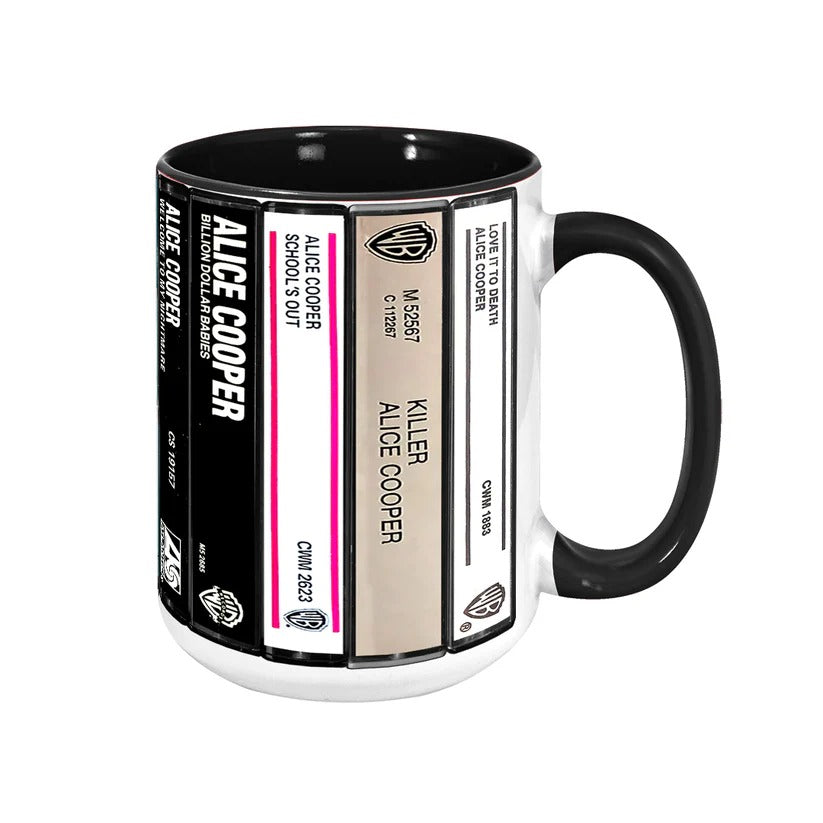 Alice Cooper Cassette Collection Ceramic Accent Mug Gift GradoCreations