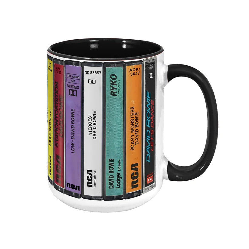 Retro Ceramic Accent Mug with David Bowie Album Design | Gifts for Music Lovers GradoCreations