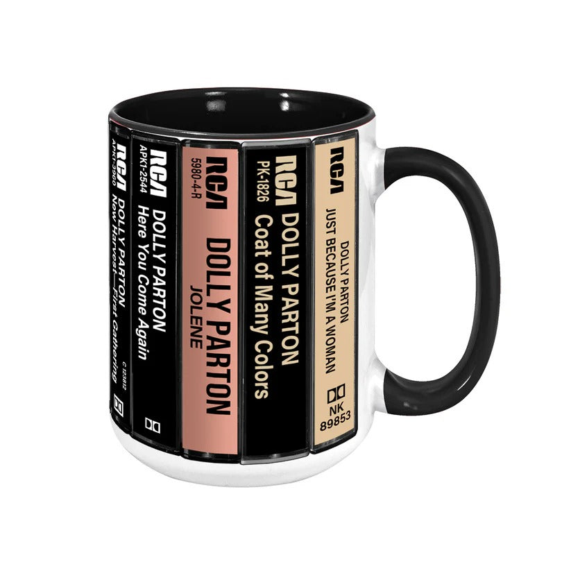 Retro Dolly Parton Cassette Accent Mug for Music Lovers GradoCreations
