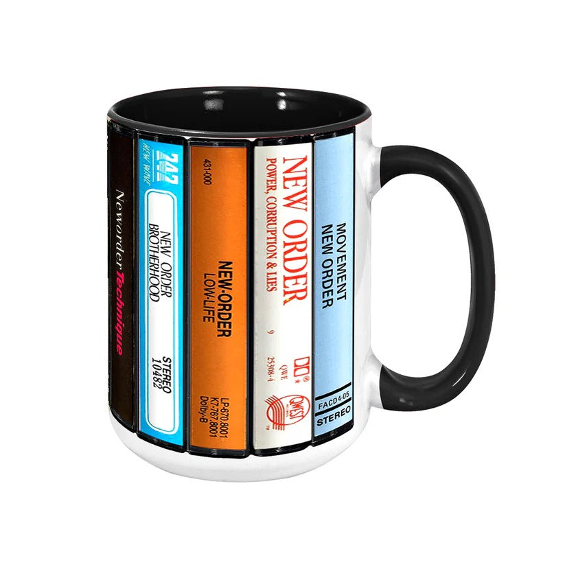 New Order Music Cassette Accent Mug Ceramic Gift for Fans GradoCreations