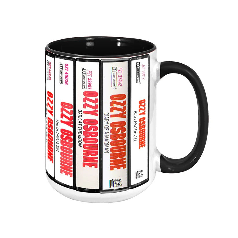 Ozzy Osbourne Cassette Album Retro Accent Mug Gift for Music Lovers GradoCreations