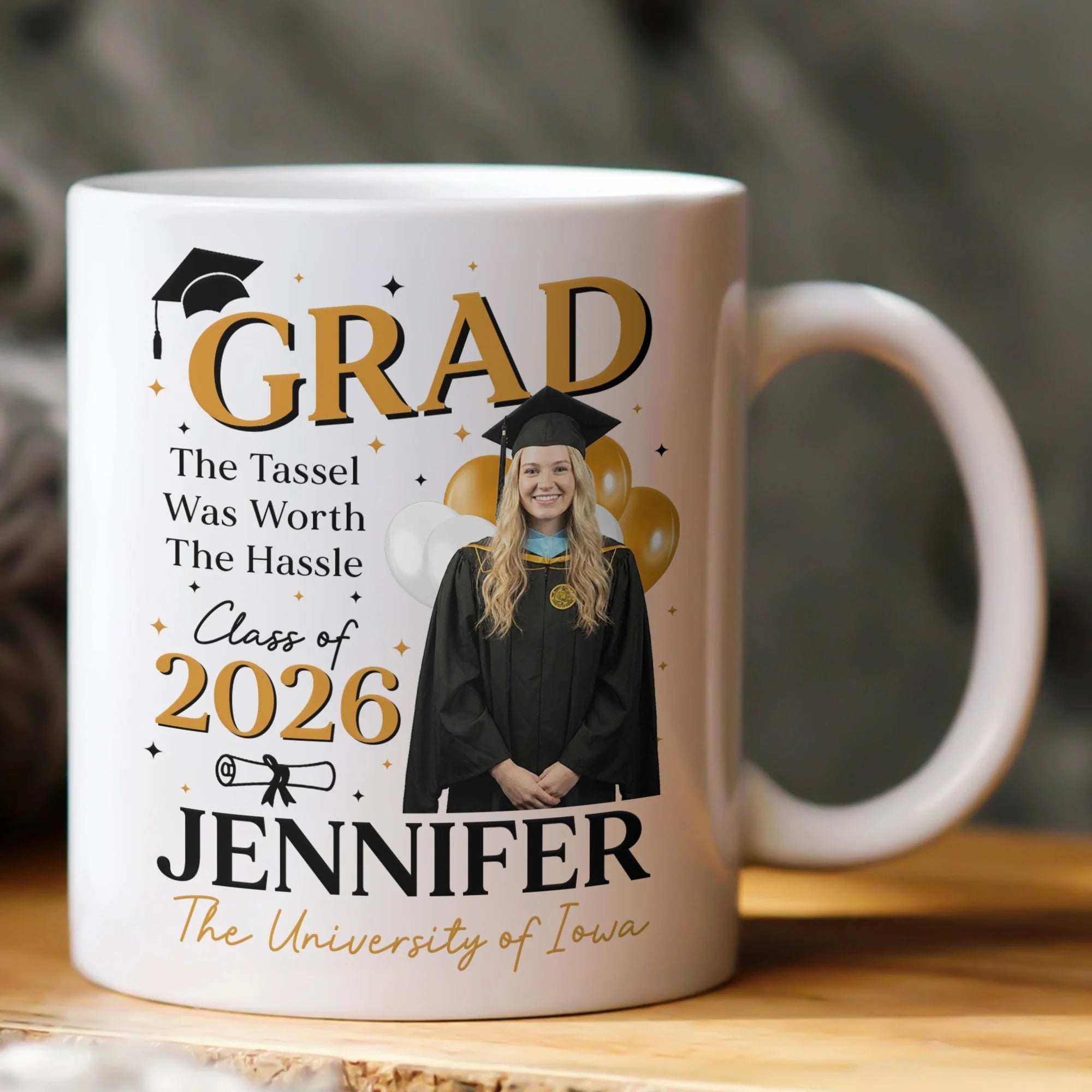 Personalized Graduation Coffee Mug Custom Class of 2026 Gift GradoCreations