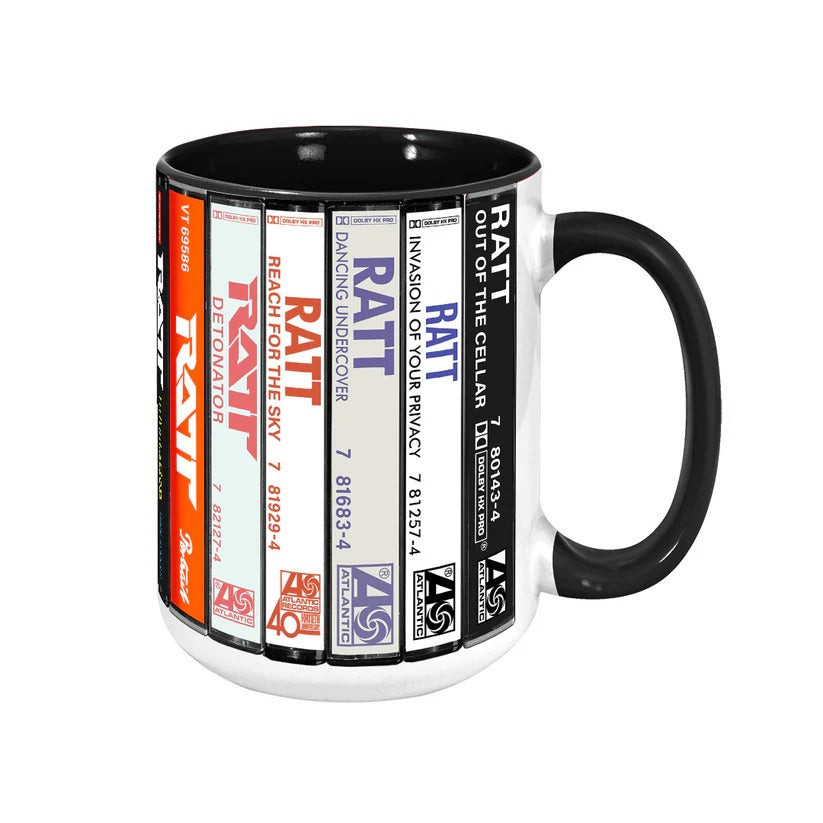 Ceramic RATT Cassette Accent Mug Great Gift for Music Lovers GradoCreations