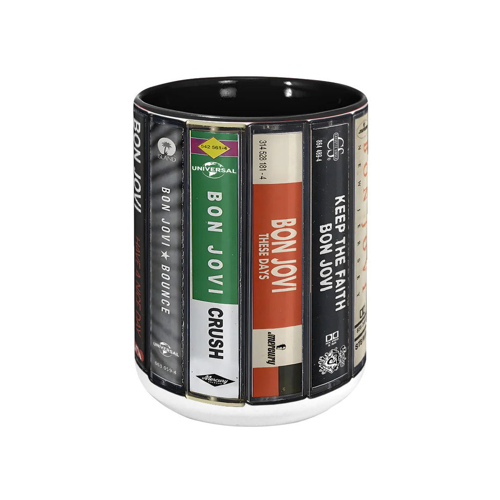 Bon Jovi Cassette Collection Accent Mug Ceramic Retro Gift GradoCreations