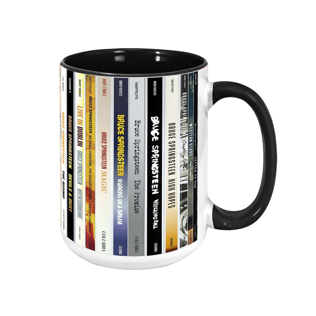 Bruce Springsteen CD Albums Accent Mug Ceramic Gift for Music Lovers GradoCreations