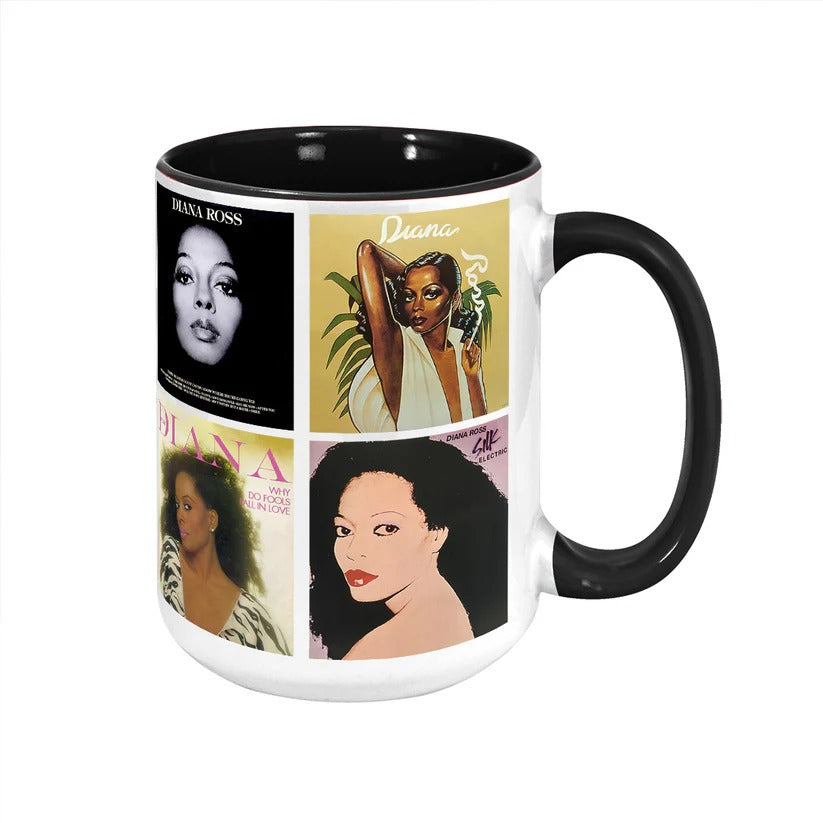 Diana Ross Retro Album Cover Ceramic Mug Gift for Music Lovers GradoCreations