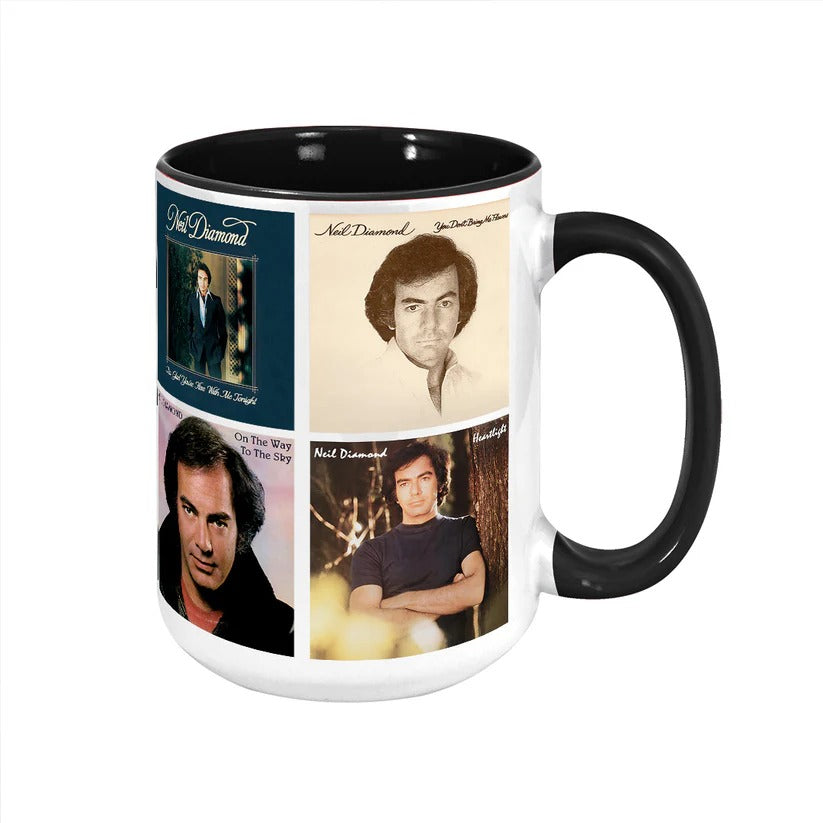 Neil Diamond Albums Cover Retro Ceramic Accent Mug Gift GradoCreations